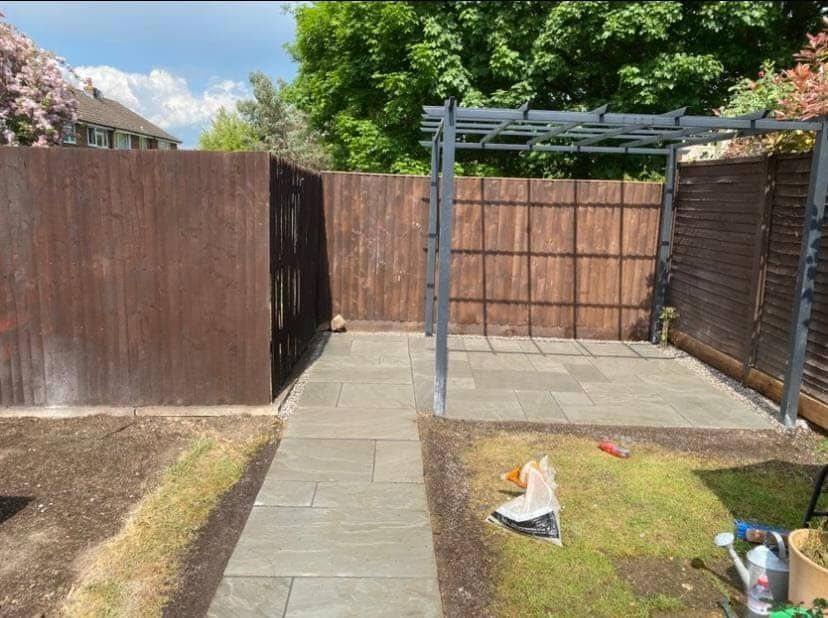 Patio & Pergola Garden Corner — Gardens & Turfing in Buckinghamshire